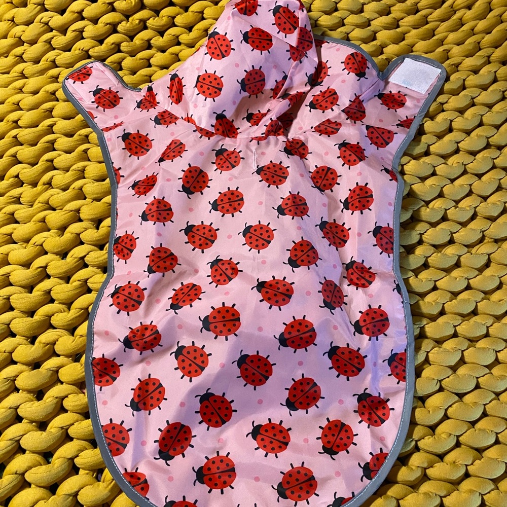 Dog ladybug raincoat